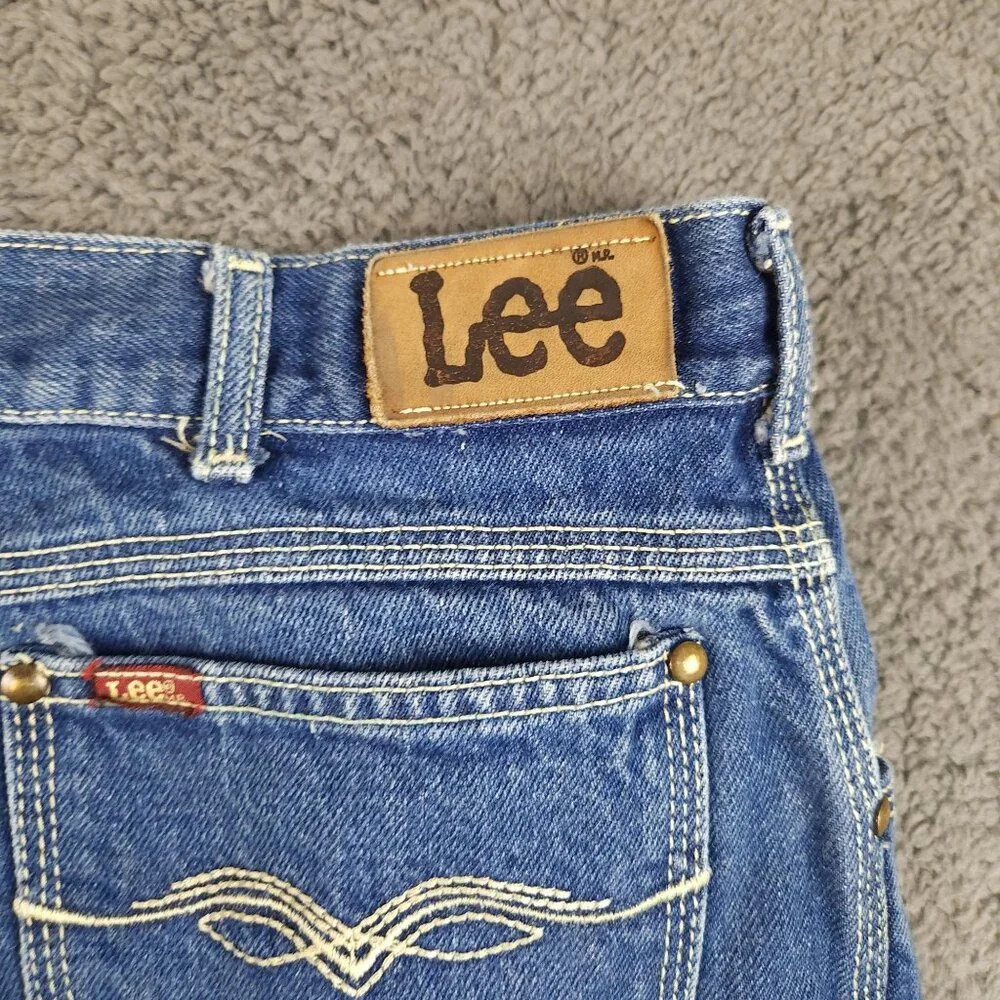 Lee Men's Regular Fit Straight Leg VTG 80's Jeans Tag 38x34 Fit‎ 34x33 USA Made